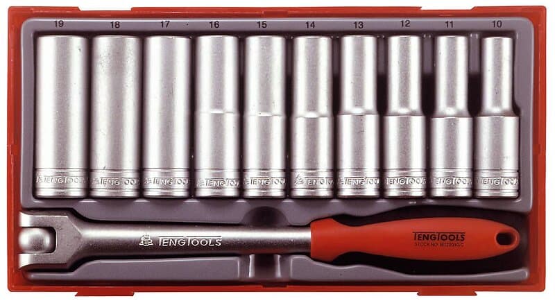 Teng Tools Hylssats TT1211 1/2 12-kant 11 delar, långa