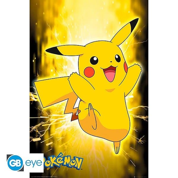 Abysse POKEMON Poster Maxi 91.5x61 Pikachu Neon