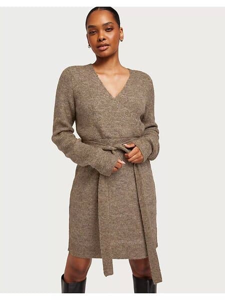 Pieces Ellen Long Sleeve Short Dress (Dame)