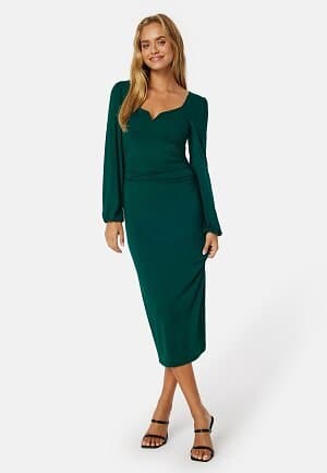 Bubbleroom Rudina puff sleeve midi Dress