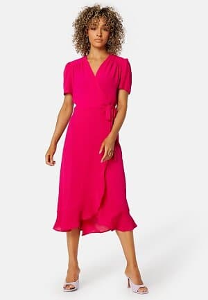 John Zack Short Sleeve Wrap Dress