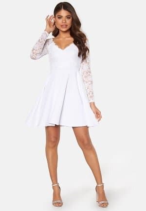 Goddiva Long Sleeve Skater Dress