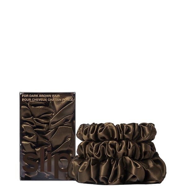 Slip Pure Silk Back To Basics Assorted Scrunchie Set (Various Colours) Dark Brow