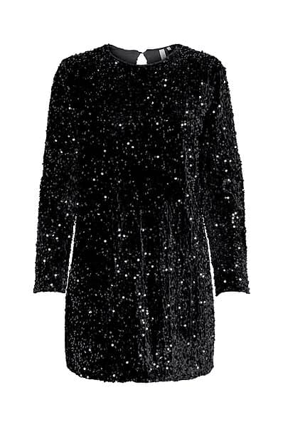 Only Klänning onlAnika Sequin LS Dress Wvn