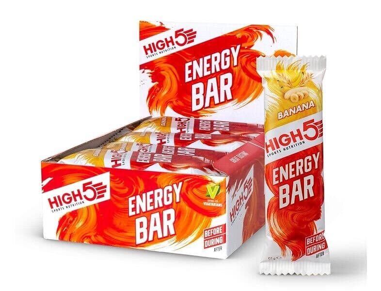 High5 Energy Bars Box 55g 12 Units Banana Durchsichtig