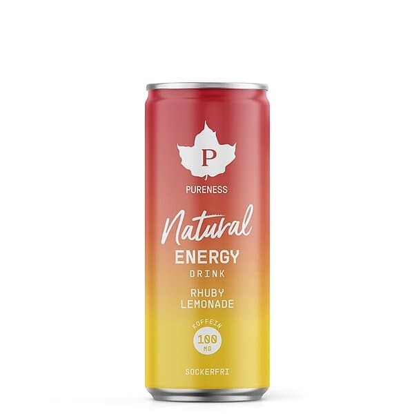 Pureness Natural Energy Drink Rhuby Lemonade 330ml