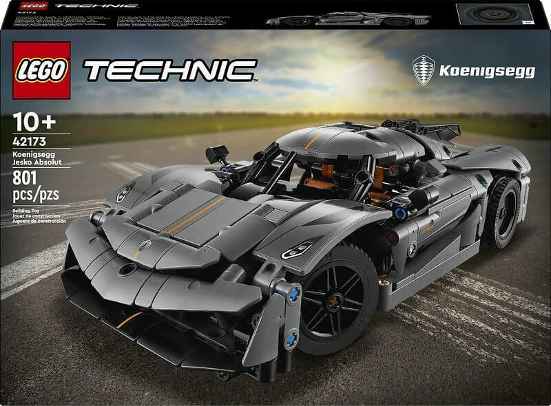 LEGO Technic 42173 Koenigsegg Jesko Absolut Grey Hypercar