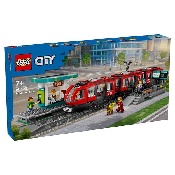 LEGO City 60423 Downtown Streetcar And Station