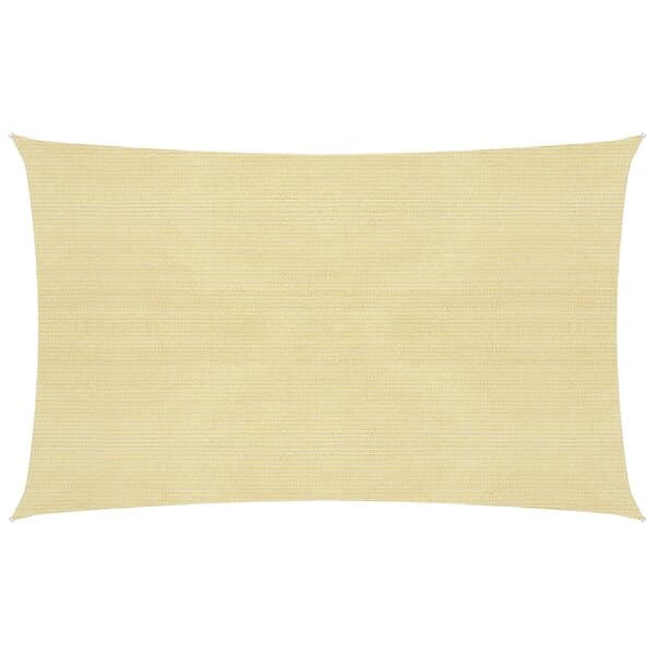 vidaXL Solsegel 160g/m² beige 3x6 m HDPE 311130