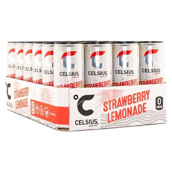 Celsius Strawberry Lemonade Can 355ml 24-pack