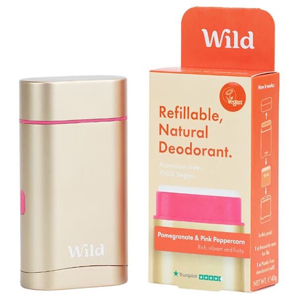 Peppercorn Gold Case and Pomegranate & Pink Peppercorn Deodorant Starter Pack