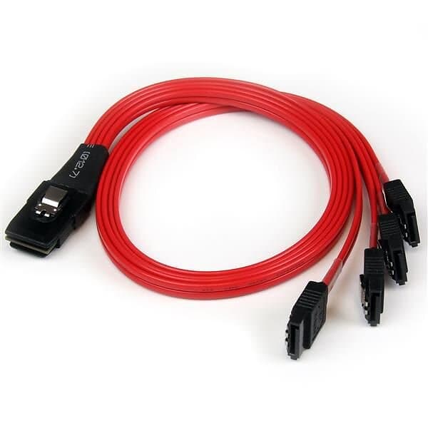 Star Tech Kabel 50 cm SFF-8087 till 4x SATA intern Mini SAS till SATA omvänd SAT