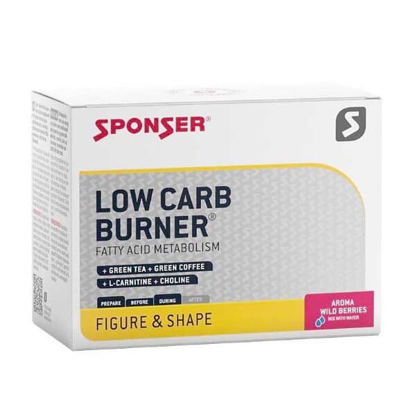 Sponser Sport Food Low Carb Burner 6g Wild Berries Drink 20 Units Durchsichtig