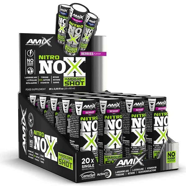 Amix Nitro Nox Shot 60ml Volumizer Wild Berries 20 Units Durchsichtig