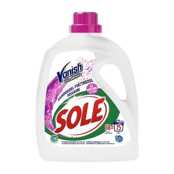 Vanish Sole 2-i-1 flytande tvättmedel 2,9l