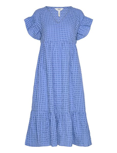 Object Klänning objVita S/S Long Dress Rep