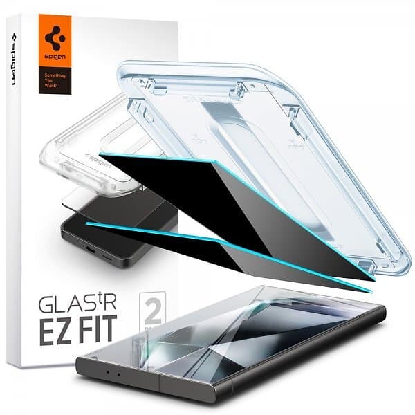 Spigen Samsung Galaxy S24 Ultra Skärmskydd GLAS.tR EZ Fit Privacy 2-pack