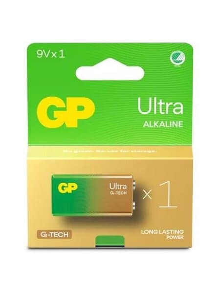 GP Batteries Ultra Alkaline 9V/6LF22 batteri