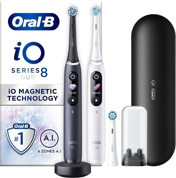 Oral-B iO8 Duo, Travel Case, 1 extra refill