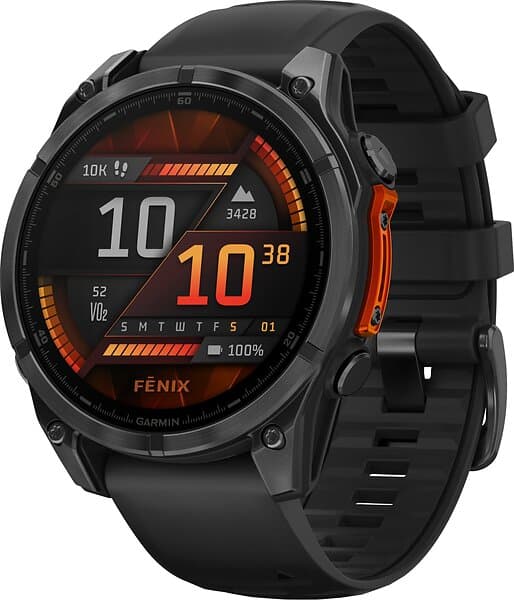 Garmin Fēnix 8 Sapphire Amoled Gray 47mm Black Strap