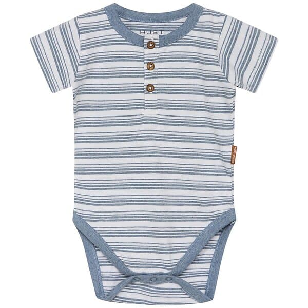 Hust&Claire Bob Randig Baby Body Blue Fog Melange Blå cm