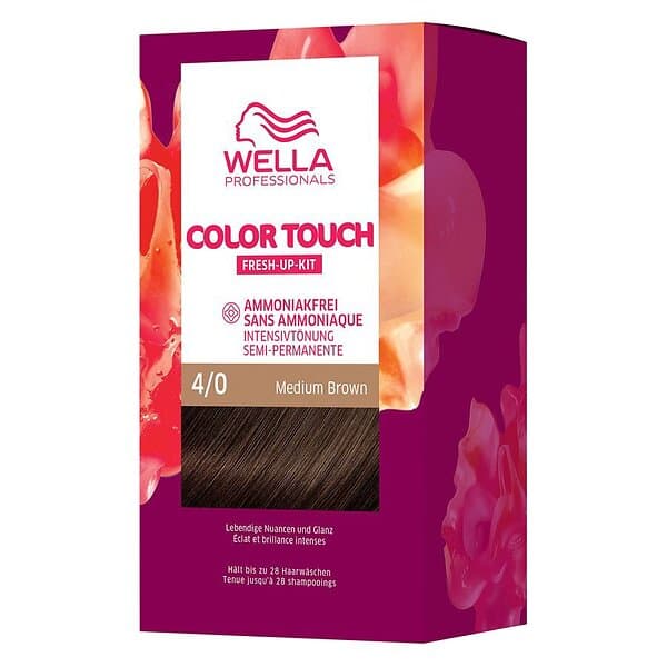 Wella Professionals Color Touch Pure Naturals 4/0 Medium Brown 130ml, Brun, 130m