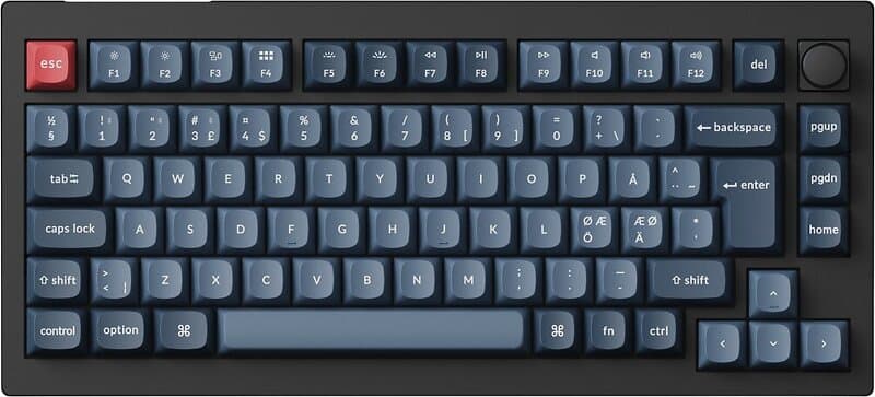 Keychron V1 MAX 75% Knob Wireless Gateron Jupiter Brown (Nordic)