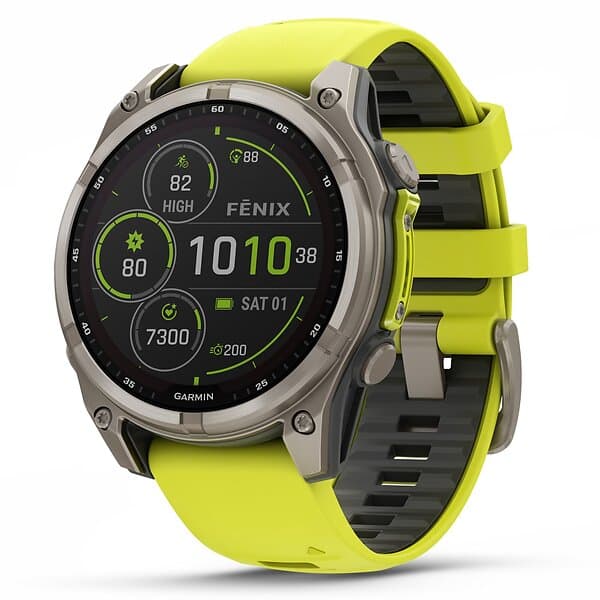 Garmin Fēnix 8 Sapphire Solar Titanium 47mm Yellow Strap