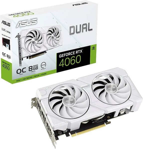 Asus GeForce RTX 4060 Dual EVO White OC HDMI 3xDP 8GB