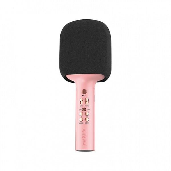 Maxlife MXBM-600 Trådlös Karaoke-mikrofon med inbyggd högtalare, Rosa