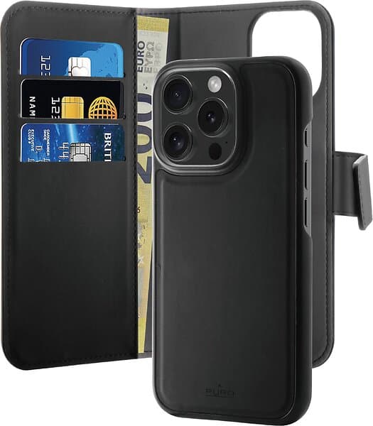 Puro iPhone 16 Pro Fodral Wallet Detachable 2in1