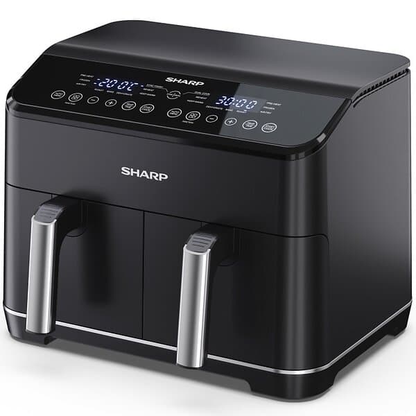 Sharp Airfryer Dubbel 2x4L 2x1800W - AF-GD82AE-B