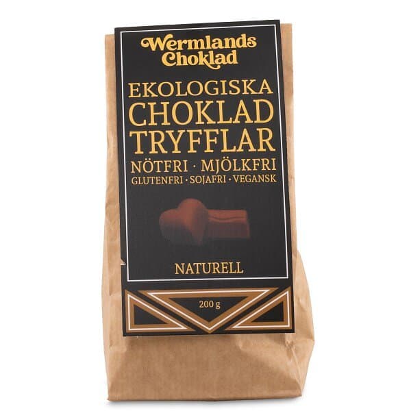 Wermlands Choklad Tryfflar EKO, Naturell, 150g