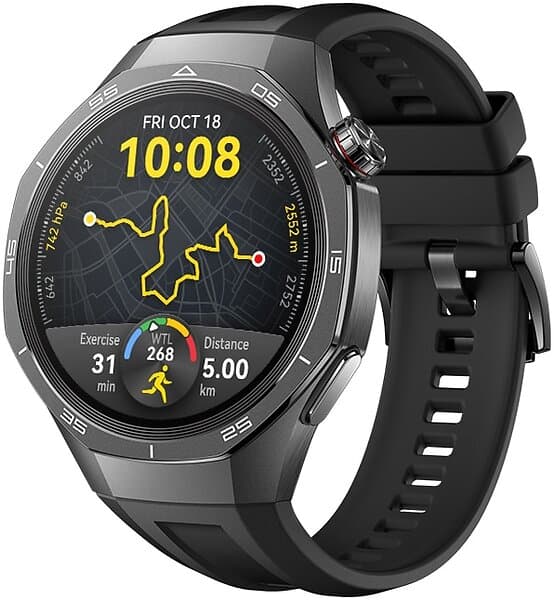 Huawei Watch GT 5 Pro Sports 46mm Black with Black Fluoroelastomer Strap