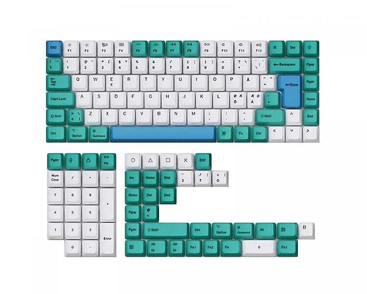 Keychron Cherry Profile Dye-Sub PBT Keycap set ISO Nordic Iceberg