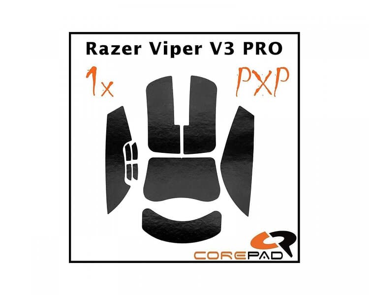 Corepad PXP Grips till Razer Viper V3 Pro Svart