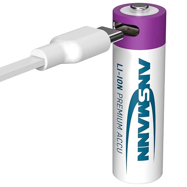 Ansmann AA Rechargeable USB-C Batteries, 4 st