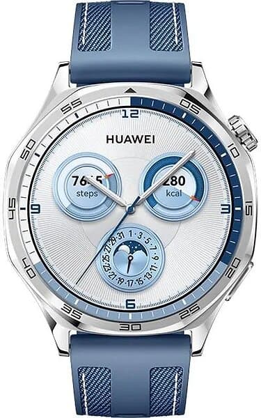 Huawei Watch GT 5 46mm Steel with Blue Woven Strap