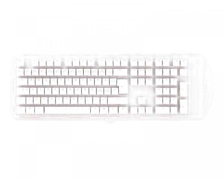 Ducky White Double-Shot PBT Keycap Set ISO Vit