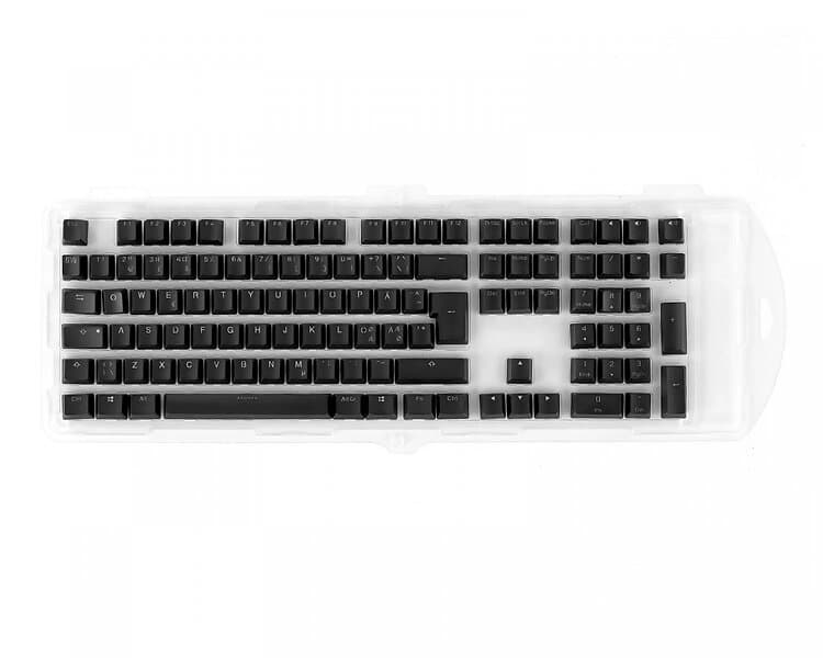 Ducky Black Double-Shot PBT Keycap Set ISO Svart