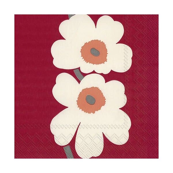 Marimekko Unikko 60-årsjubileum servett 33x33 cm 20-pack