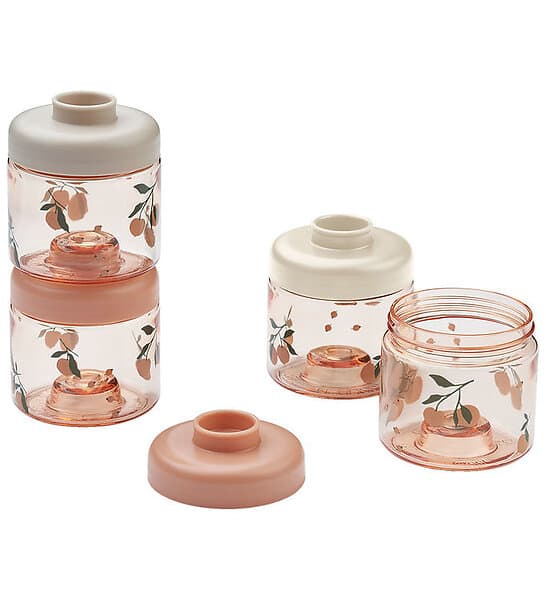 Liewood Dominique Barnmatsförvaring Tritan 4-Pack Peach/Sea shell