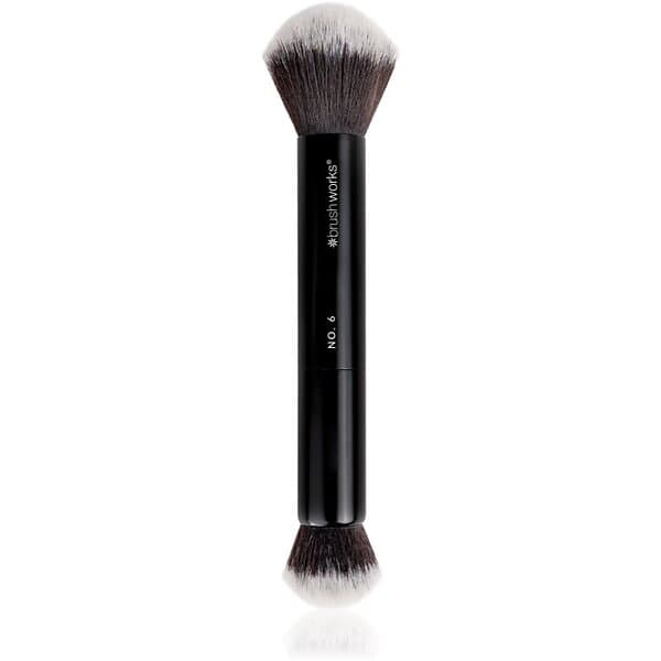 Brushworks No. 6 Double Ended Powder and Buff Brush