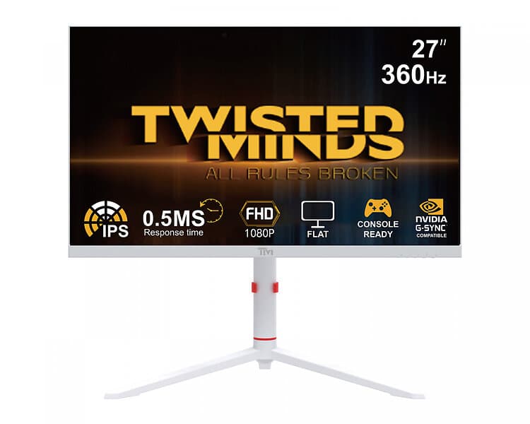 Twisted Minds Artic Pro Series 27” FHD, 360Hz, Fast IPS, 0,5ms, HDR400