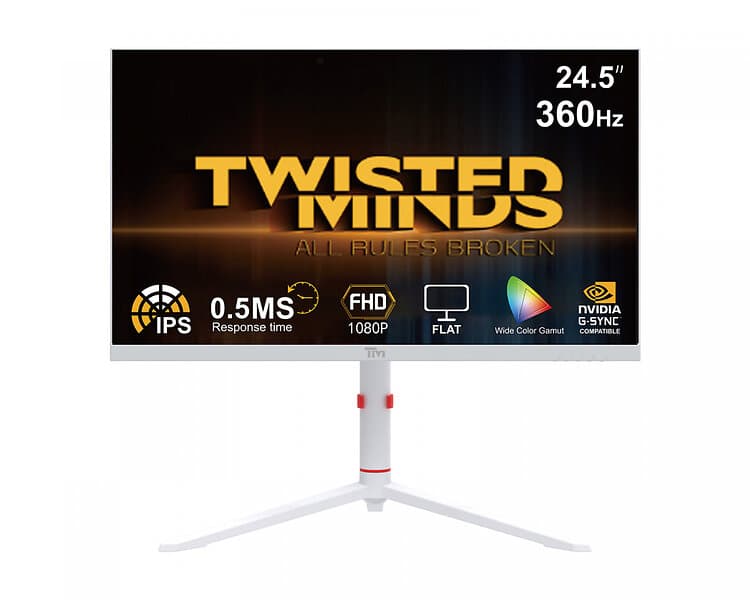 Twisted Minds Artic Pro Series 24” FHD, 360Hz, Fast IPS, 0,5ms, HDR400