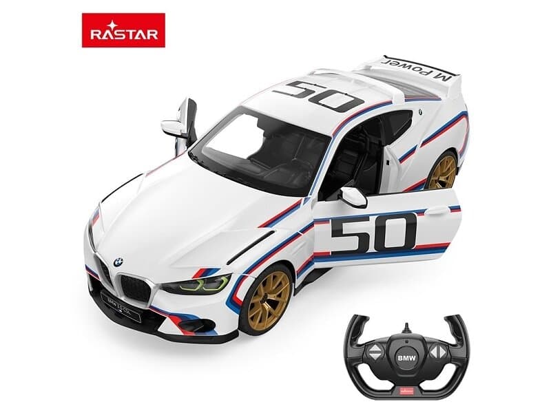 Rastar BMW 3.0 CSL Radiostyrd Bil 1:14, Vit