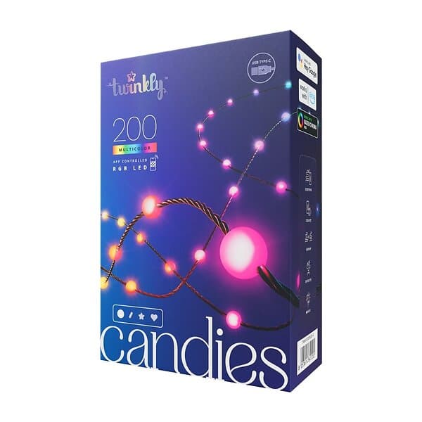 Twinkly Candies Pearl RGB ljusslinga 200 LED