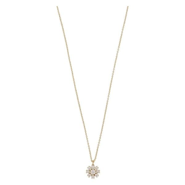 Snö Of Sweden Trinnie Small Pendant Necklace Gold/Clear 42 cm