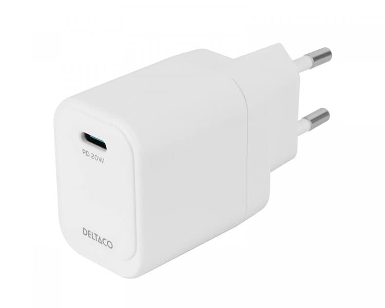 Deltaco 20W USB-C Väggladdare