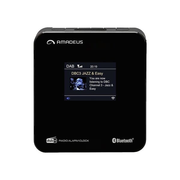 Amadeus Rise FM/DAB+-klockradio med Bluetooth